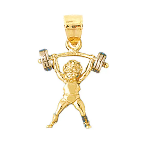Necklaces Goldia 14K Gold 3D World Strongest Boy Pendant