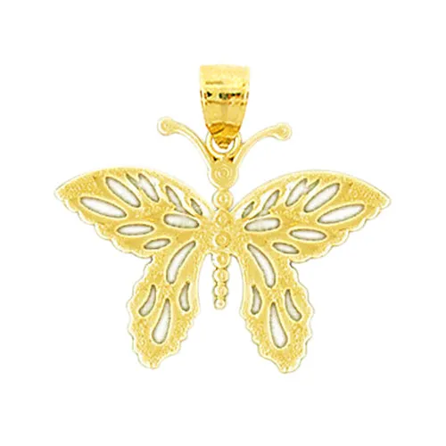 Necklaces Goldia 14K Gold Butterfly with CutOut Wings Pendant