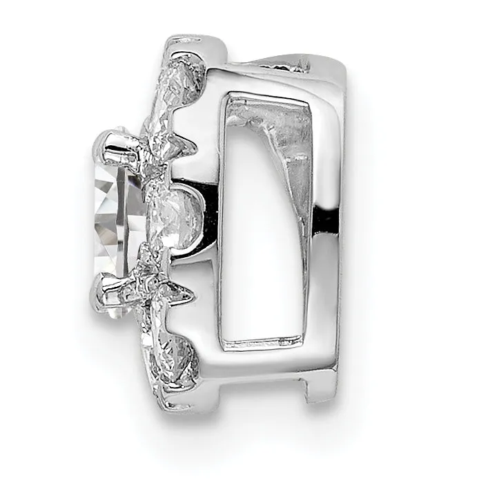 Necklaces Goldia 14k White Gold 34 Ct Lab Grown Diamond VSSI G Cushion Halo Chain Slide Pendant