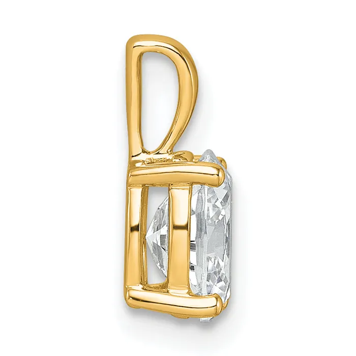 Necklaces Goldia 14k Yellow Gold 1 Ct Lab Grown Diamond VSSI G Oval Four Prong Pendant