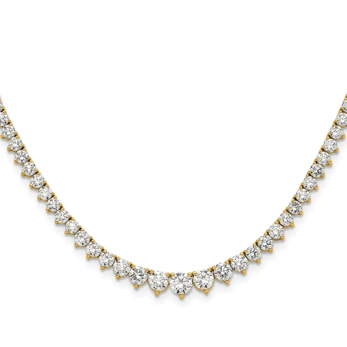 Necklaces Goldia 14k Yellow Gold 6 Ct Lab Grown Diamond VSSI G 18 inch Graduated Tennis Necklace Necklaces Goldia 14k Yellow Gold 6 Ct Lab Grown Diamond VSSI G 18 inch Graduated Tennis Necklace