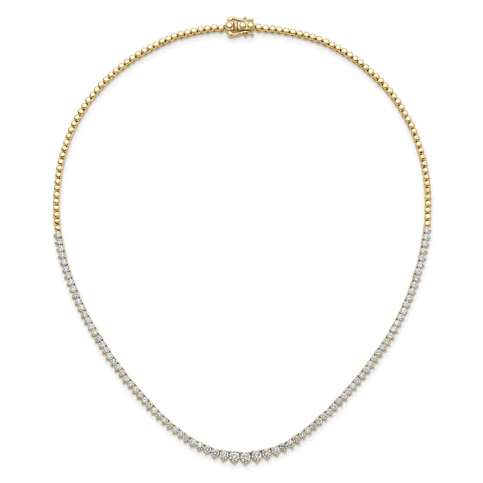 Necklaces Goldia 14k Yellow Gold 6 Ct Lab Grown Diamond VSSI G 18 inch Graduated Tennis Necklace