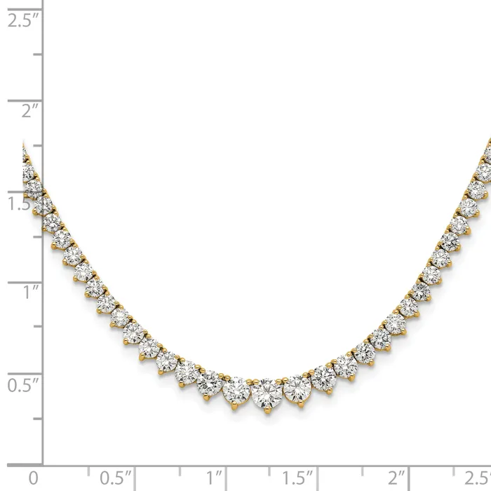 Necklaces Goldia 14k Yellow Gold 6 Ct Lab Grown Diamond VSSI G 18 inch Graduated Tennis Necklace