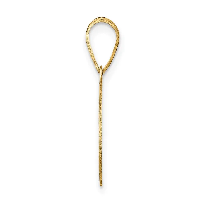 Necklaces Goldia 14k Yellow Gold Polished Number 6 Black Enamel Oval Pendant