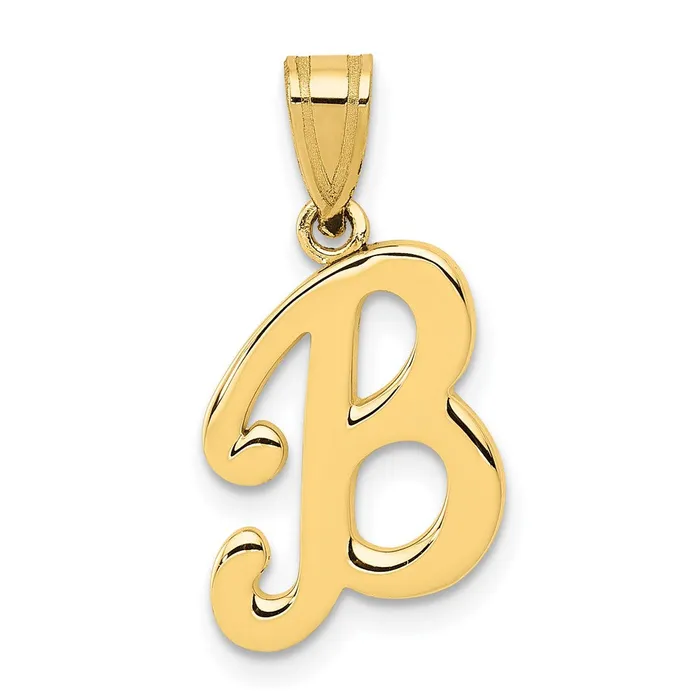 Necklaces Goldia 14k Yellow GoldY Script Letter B Initial Pendant