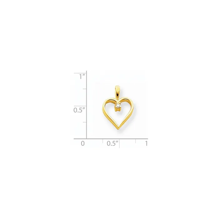 Necklaces Goldiacom 14k AAA Diamond heart pendant