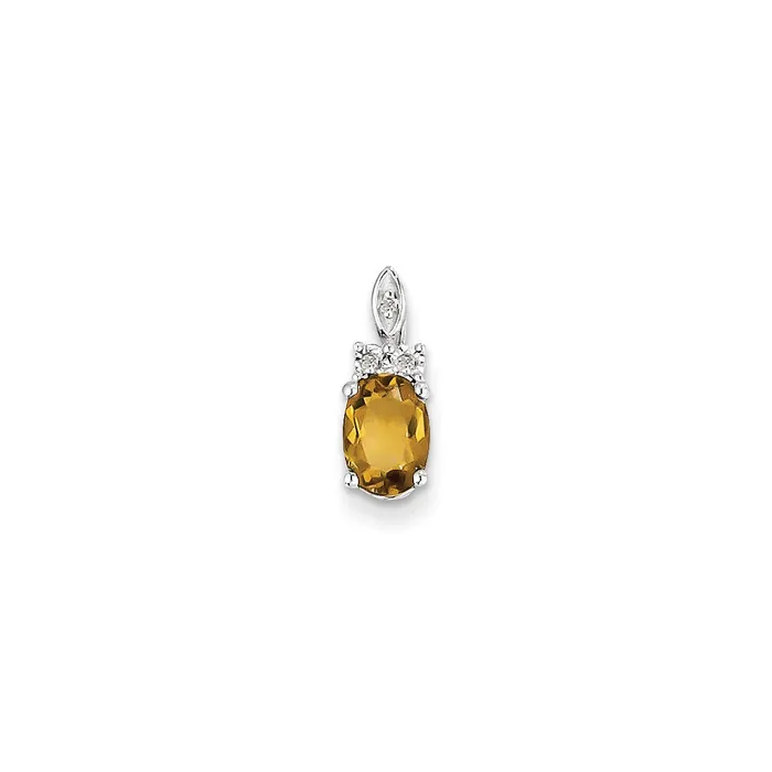 Necklaces Goldia Sterling Silver Diamond u0026 Whiskey Quartz Pendant