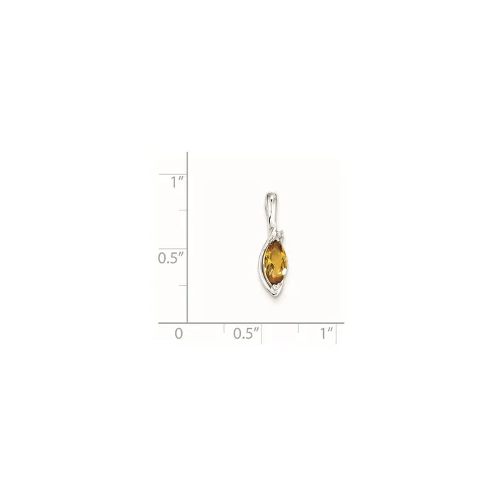 Necklaces Goldia Sterling Silver Diamond u0026 Whiskey Quartz Pendant