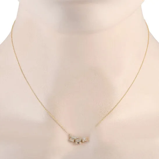 Necklaces JMS always Original LB Exclusive 14K Yellow Gold 020ct Diamond Cluster Necklace PN14844 Necklaces JMS always Original LB Exclusive 14K Yellow Gold 020ct Diamond Cluster Necklace PN14844