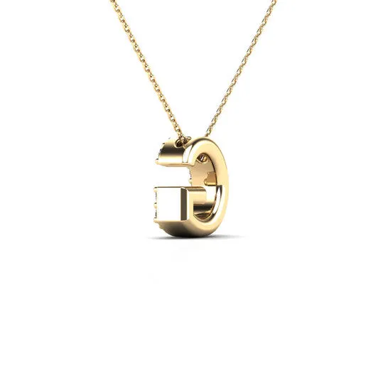 Necklaces JMS always Original Maulijewels 14K Yellow Gold Initial G Set With 013 Carat Natural Round White Diamond Comes With 18 Gold Cable Chain Necklaces JMS always Original Maulijewels 14K Yellow Gold Initial G Set With 013 Carat Natural Round White Diamond Comes With 18 Gold Cable Chain