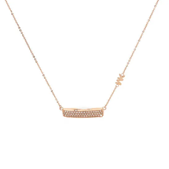 Necklaces JMS always Original Michael Kors Emery Quartz Crystal White Dial Ladies Watch and Necklace Set MK1074SET Necklaces JMS always Original Michael Kors Emery Quartz Crystal White Dial Ladies Watch and Necklace Set MK1074SET