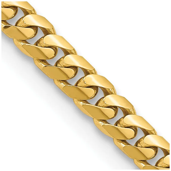 Necklaces MDS 14K 22 inch 5mm Solid Miami Cuban Link with Lobster Clasp Chain Necklace Necklaces MDS 14K 22 inch 5mm Solid Miami Cuban Link with Lobster Clasp Chain Necklace