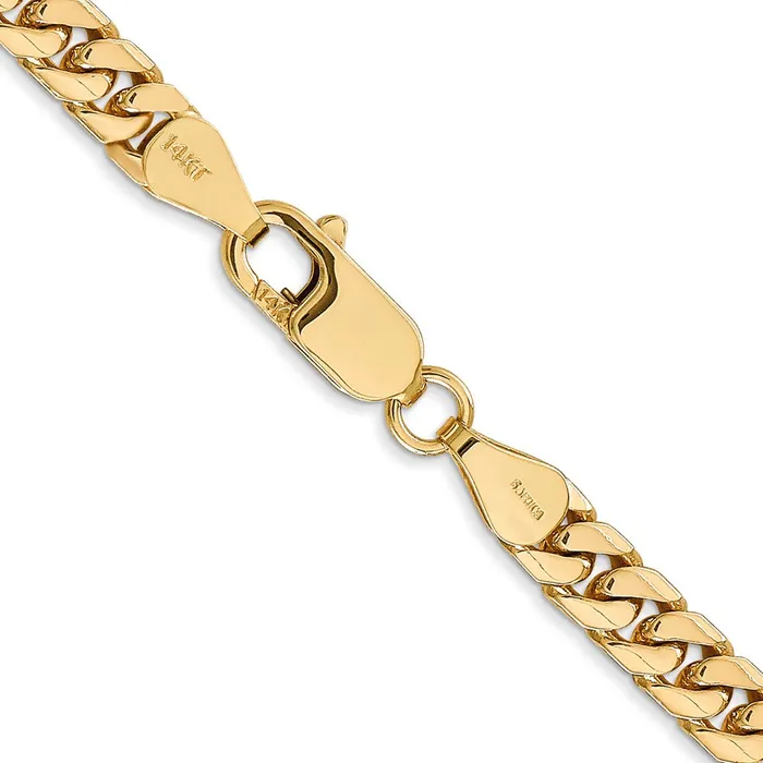 Necklaces MDS 14K 22 inch 5mm Solid Miami Cuban Link with Lobster Clasp Chain Necklace Necklaces MDS 14K 22 inch 5mm Solid Miami Cuban Link with Lobster Clasp Chain Necklace