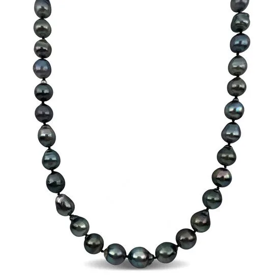 Necklaces Original AMOUR 810mm Black Tahitian Cultured Pearl Necklace In Sterling Silver JMS always Necklaces Original AMOUR 810mm Black Tahitian Cultured Pearl Necklace In Sterling Silver JMS always
