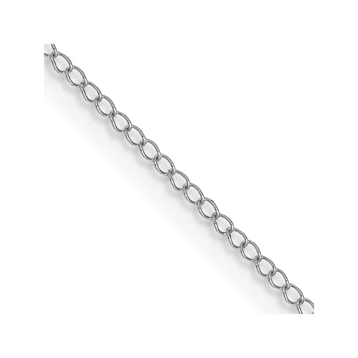 Necklaces QGold 14K White Gold 20 inch Carded 5mm Curb with Spring Ring Clasp Chain Necklace Necklaces QGold 14K White Gold 20 inch Carded 5mm Curb with Spring Ring Clasp Chain Necklace