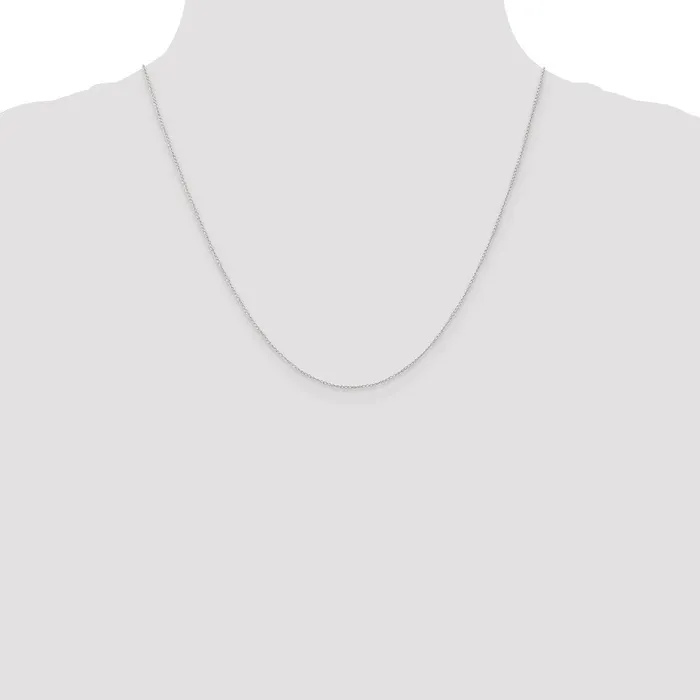Necklaces QGold 14K White Gold 20 inch Carded 5mm Curb with Spring Ring Clasp Chain Necklace Necklaces QGold 14K White Gold 20 inch Carded 5mm Curb with Spring Ring Clasp Chain Necklace