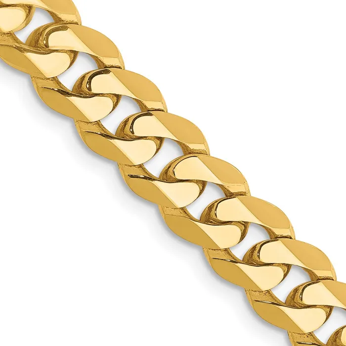 Necklaces Solid 14K Yellow Gold 28 inch 725mm Flat Beveled Curb with Lobster Clasp Chain Necklace MDS Necklaces Solid 14K Yellow Gold 28 inch 725mm Flat Beveled Curb with Lobster Clasp Chain Necklace MDS