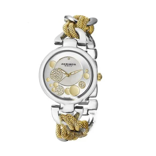 Original Akribos XXIV Quartz Mother of Pearl Diamond Ladies Watch AK895TTGBX JMS always Watches Original Akribos XXIV Quartz Mother of Pearl Diamond Ladies Watch AK895TTGBX JMS always Watches