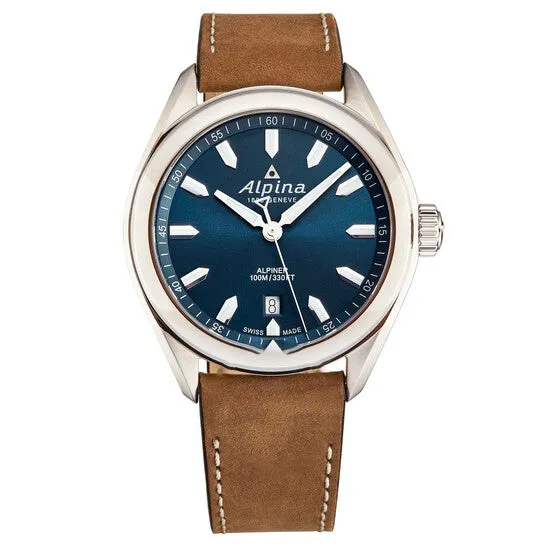 Original Alpina Quartz Blue Dial Brown Leather Mens Watch AL240NS4E6 JMS always Watches Original Alpina Quartz Blue Dial Brown Leather Mens Watch AL240NS4E6 JMS always Watches