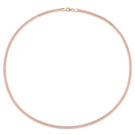Original AMOUR 44mm Curb Link Chain Necklace In Rose Plated Sterling Silver 24 In JMS always Necklaces Original AMOUR 44mm Curb Link Chain Necklace In Rose Plated Sterling Silver 24 In JMS always Necklaces
