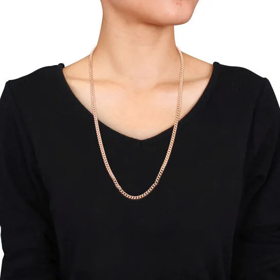 Original AMOUR 44mm Curb Link Chain Necklace In Rose Plated Sterling Silver 24 In JMS always Necklaces Original AMOUR 44mm Curb Link Chain Necklace In Rose Plated Sterling Silver 24 In JMS always Necklaces