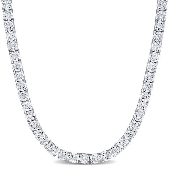 Original AMOUR 46 13 CT TGW Cubic Zirconia Tennis Necklace In Sterling Silver JMS always Necklaces Original AMOUR 46 13 CT TGW Cubic Zirconia Tennis Necklace In Sterling Silver JMS always Necklaces
