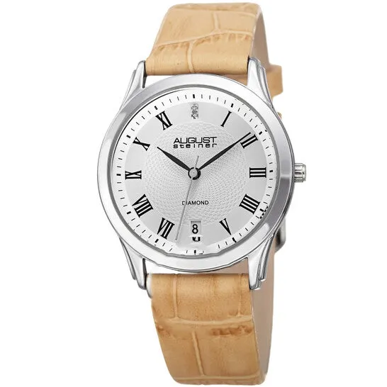 Original August Steiner Quartz Diamond Silver Dial Ladies Watch AS8208BG JMS always Watches Original August Steiner Quartz Diamond Silver Dial Ladies Watch AS8208BG JMS always Watches
