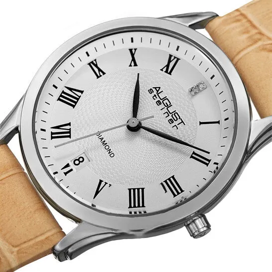 Original August Steiner Quartz Diamond Silver Dial Ladies Watch AS8208BG JMS always Watches Original August Steiner Quartz Diamond Silver Dial Ladies Watch AS8208BG JMS always Watches