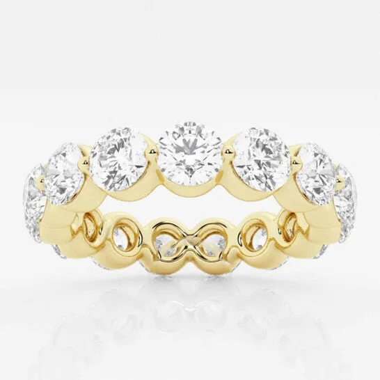 Original Brilliant Diamond 14K Yellow Gold 4 CTTW Floating RoundCut LAB GROWN Diamond Eternity Band G SI JMS always Rings Original Brilliant Diamond 14K Yellow Gold 4 CTTW Floating RoundCut LAB GROWN Diamond Eternity Band G SI JMS always Rings