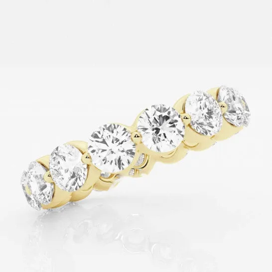 Original Brilliant Diamond 14K Yellow Gold 4 CTTW Floating RoundCut LAB GROWN Diamond Eternity Band G SI JMS always Rings Original Brilliant Diamond 14K Yellow Gold 4 CTTW Floating RoundCut LAB GROWN Diamond Eternity Band G SI JMS always Rings