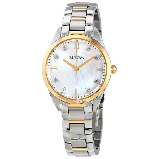 Original Bulova Sutton Quartz Diamond Mother of Pearl Dial Ladies Watch 98P184 JMS always Watches Original Bulova Sutton Quartz Diamond Mother of Pearl Dial Ladies Watch 98P184 JMS always Watches