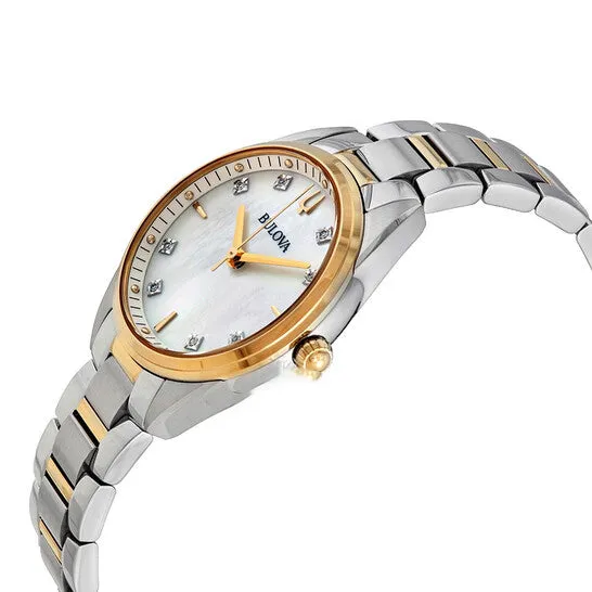 Original Bulova Sutton Quartz Diamond Mother of Pearl Dial Ladies Watch 98P184 JMS always Watches Original Bulova Sutton Quartz Diamond Mother of Pearl Dial Ladies Watch 98P184 JMS always Watches