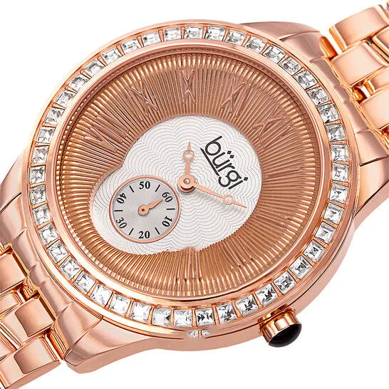 Original Burgi Silver and Gold Dial Rose Goldtone Ladies Watch BUR106RG JMS always Rings Original Burgi Silver and Gold Dial Rose Goldtone Ladies Watch BUR106RG JMS always Rings