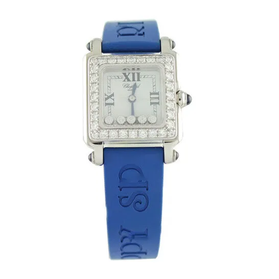 Original Chopard Happy Sport White Dial Diamond Blue Rubber Ladies Watch 27889223 JMS always Watches Original Chopard Happy Sport White Dial Diamond Blue Rubber Ladies Watch 27889223 JMS always Watches