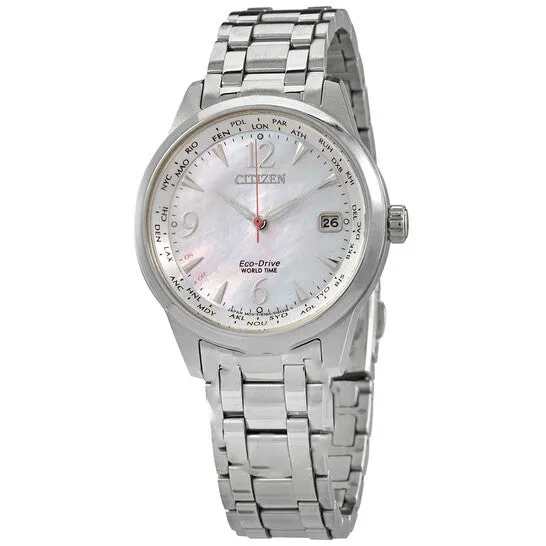 Original Citizen World Time Mother of Pearl Dial Ladies Watch FC800187D JMS always Watches Original Citizen World Time Mother of Pearl Dial Ladies Watch FC800187D JMS always Watches