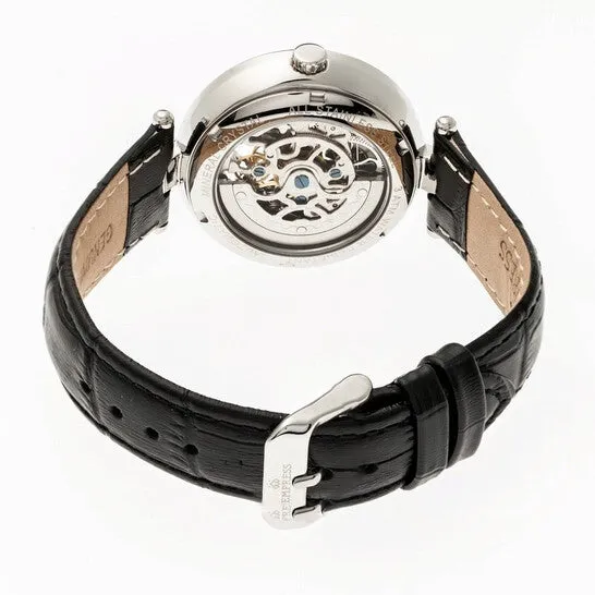 Original Empress Stella Silver SemiSkeleton Dial Silvertone Case Automatic Ladies Watch EM2101 JMS always Rings Original Empress Stella Silver SemiSkeleton Dial Silvertone Case Automatic Ladies Watch EM2101 JMS always Rings