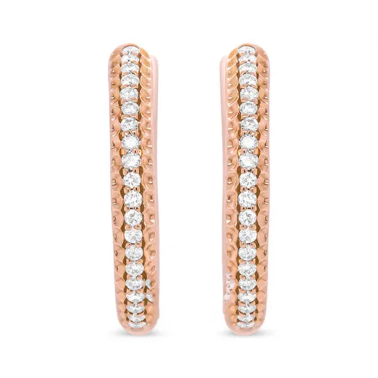 Original Haus of Brilliance 18K Rose Gold 13 Cttw Round Cut Diamond Hoop Earrings FG Color VS1VS2 Clarity JMS always Earrings Original Haus of Brilliance 18K Rose Gold 13 Cttw Round Cut Diamond Hoop Earrings FG Color VS1VS2 Clarity JMS always Earrings