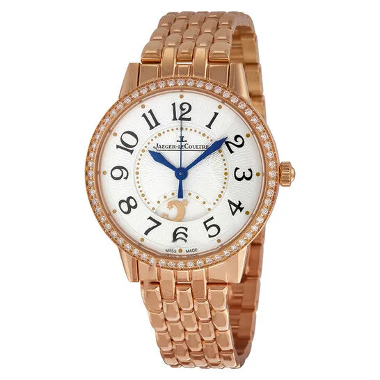 Original Jaeger LeCoultre RendezVous Silver Dial 18kt Rose Gold Ladies Watch Q3442120 JMS always Earrings Original Jaeger LeCoultre RendezVous Silver Dial 18kt Rose Gold Ladies Watch Q3442120 JMS always Earrings