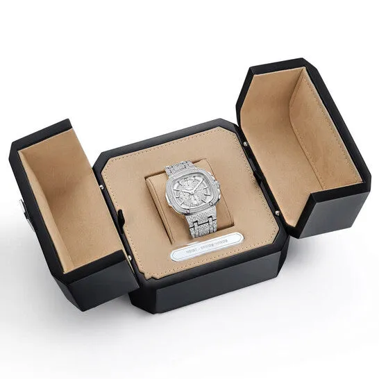 Original JBW Platinum Series Chronograph Silvertone Dial Mens Watch PS545B JMS always Rings Original JBW Platinum Series Chronograph Silvertone Dial Mens Watch PS545B JMS always Rings