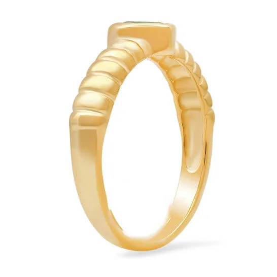 Original Kylie Harper 14k Yellow Gold Over Silver Bezelset Heart Emerald CZ Ring JMS always Rings Original Kylie Harper 14k Yellow Gold Over Silver Bezelset Heart Emerald CZ Ring JMS always Rings