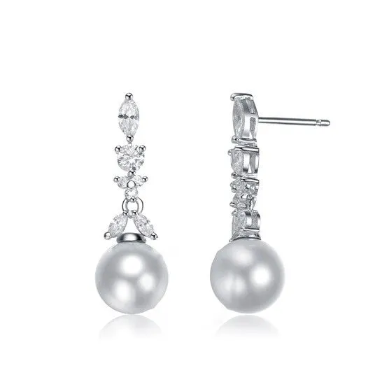 Original Megan Walford 18k Rose Gold Plated with Diamond Cubic Zirconia Raindrop Dangle Earrings in Sterling Silver JMS always Earrings Original Megan Walford 18k Rose Gold Plated with Diamond Cubic Zirconia Raindrop Dangle Earrings in Sterling Silver JMS always Earrings