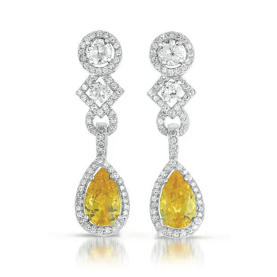 Original Megan Walford Cubic Zirconia Sterling Silver Cubic Zirconia Dangle Earrings JMS always Earrings Original Megan Walford Cubic Zirconia Sterling Silver Cubic Zirconia Dangle Earrings JMS always Earrings