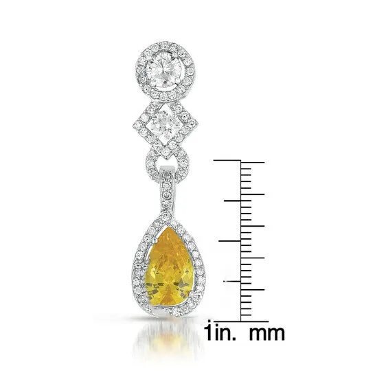Original Megan Walford Cubic Zirconia Sterling Silver Cubic Zirconia Dangle Earrings JMS always Earrings Original Megan Walford Cubic Zirconia Sterling Silver Cubic Zirconia Dangle Earrings JMS always Earrings