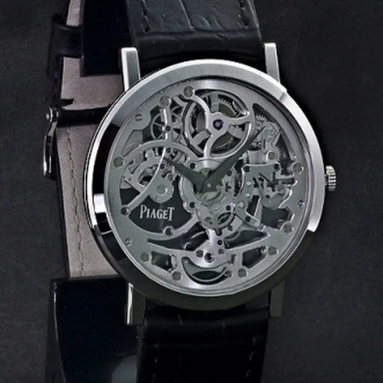 Original Piaget Altiplano Skeleton Dial 18K White Gold Black Alligator Automatic Mens Watch GOA37132 JMS always PreStyled Sets Original Piaget Altiplano Skeleton Dial 18K White Gold Black Alligator Automatic Mens Watch GOA37132 JMS always PreStyled Sets