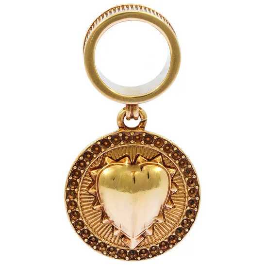 Original Roberto Cavalli Ladies Antique Gold Tone Heart Pendant Ring JMS always Rings Original Roberto Cavalli Ladies Antique Gold Tone Heart Pendant Ring JMS always Rings