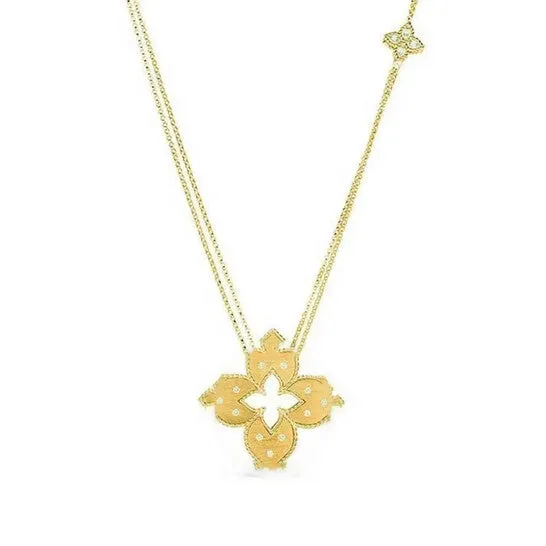 Original ROBERTO COIN 18k Yellow Gold 020cttw Diamond Venetian Princess Necklace JMS always Necklaces Original ROBERTO COIN 18k Yellow Gold 020cttw Diamond Venetian Princess Necklace JMS always Necklaces