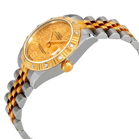 Original Rolex Datejust 31 Champagne Floral Dial Automatic Ladies Steel and 18 kt Gold Jubilee Watch 178313CFJ JMS always Watches Original Rolex Datejust 31 Champagne Floral Dial Automatic Ladies Steel and 18 kt Gold Jubilee Watch 178313CFJ JMS always Watches