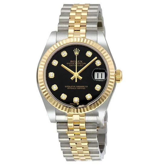 Original Rolex Datejust Lady 31 Black Dial Stainless Steel and 18K Yellow Gold Jubilee Bracelet Automatic Watch 178273BKDJ JMS always Bracelets Original Rolex Datejust Lady 31 Black Dial Stainless Steel and 18K Yellow Gold Jubilee Bracelet Automatic Watch 178273BKDJ JMS always Bracelets