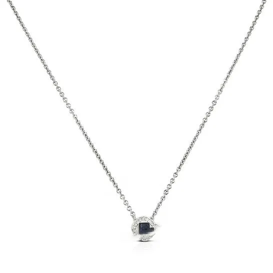 Original Swarovski Ladies Angelic Blue Rhodium Plated Square Cut Necklace JMS always Necklaces Original Swarovski Ladies Angelic Blue Rhodium Plated Square Cut Necklace JMS always Necklaces