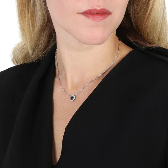 Original Swarovski Ladies Angelic Blue Rhodium Plated Square Cut Necklace JMS always Necklaces Original Swarovski Ladies Angelic Blue Rhodium Plated Square Cut Necklace JMS always Necklaces